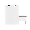 SoBuy FSR134-W Banc à Chaussures Modulable avec Armoire sur Pieds, Meuble d'Entrée – 124x24x126 cm, Blanc