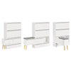 SoBuy FSR134-W Banc à Chaussures Modulable avec Armoire sur Pieds, Meuble d'Entrée – 124x24x126 cm, Blanc