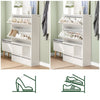 SoBuy FSR134-W Banc à Chaussures Modulable avec Armoire sur Pieds, Meuble d'Entrée – 124x24x126 cm, Blanc