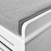 SoBuy FSR23-W Banc à Chaussures avec Coussin Rembourré et 3 Paniers de Rangement pour Entrée – 105x35x43 cm, Blanc