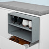 SoBuy FSR37-W Banc à Chaussures avec Coussin Rembourré et Rangement pour Entrée Couloir – 80x35x46 cm, Blanc