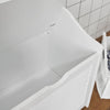SoBuy FSR40-W Banc de Rangement avec Coussin Rembourré et Sac à Linge Amovible pour Entrée – 50x35x53 cm, Blanc