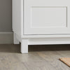 SoBuy FSR86-W Banc à Chaussures avec Coussin Rembourré et 2 Portes, Grande Capacité pour Entrée – 114x40x53 cm, Blanc