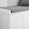 SoBuy FSR86-W Banc à Chaussures avec Coussin Rembourré et 2 Portes, Grande Capacité pour Entrée – 114x40x53 cm, Blanc