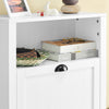SoBuy FSR87-K-W Armoire à Chaussures 2 Abattants et Compartiment Ouvert – 60×24×110 cm, 50 kg, MDF E1, Blanc
