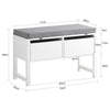 SoBuy FSR88-W Banc à Chaussures avec Coussin Rembourré et Rangement pour Entrée Couloir – 72x30x46 cm, Blanc