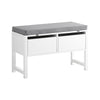 SoBuy FSR88-W Banc à Chaussures avec Coussin Rembourré et Rangement pour Entrée Couloir – 72x30x46 cm, Blanc
