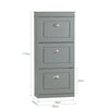 SoBuy FSR94-HG Armoire à Chaussures Slim 24 cm à 3 Abattants – 12 Paires – Dos Ventilé – Bois FSC – Gris