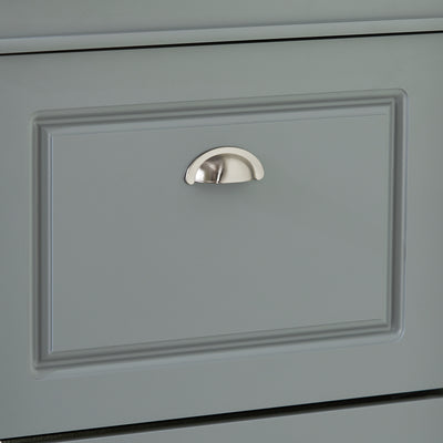 SoBuy FSR94-HG Armoire à Chaussures Slim 24 cm à 3 Abattants – 12 Paires – Dos Ventilé – Bois FSC – Gris