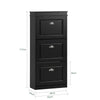 SoBuy FSR94-SCH – Armoire à Chaussures Slim 24 cm – 3 Abattants, 12 Paires – Noir Mat FSC®