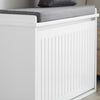 SoBuy FSR16-SCH Banc à Chaussures avec 1 Abattant et Coussin Rembourré, Coffre de Rangement pour Entrée – 60x30x48 cm, Blanc