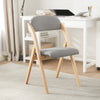 SoBuy FST92-N Chaise Pliante Rembourrée en Bois – Gain de Place – Gris