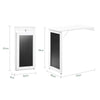 SoBuy FWT20-W Table Murale Rabattable à Manger Pliable avec Tableau Mémo Extensible Gain de Place pour Cuisine, Bureau et Petits Espaces Blanc 50cm x 75cm x 76cm