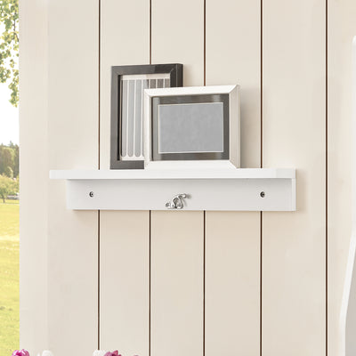 SoBuy FWT20-W Table Murale Rabattable à Manger Pliable avec Tableau Mémo Extensible Gain de Place pour Cuisine, Bureau et Petits Espaces Blanc 50cm x 75cm x 76cm