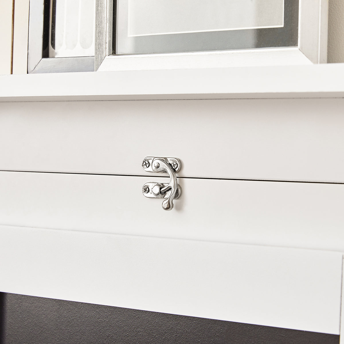 SoBuy FWT20-W Table Murale Rabattable à Manger Pliable avec Tableau Mémo Extensible Gain de Place pour Cuisine, Bureau et Petits Espaces Blanc 50cm x 75cm x 76cm