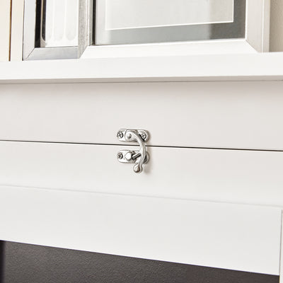SoBuy FWT20-W Table Murale Rabattable à Manger Pliable avec Tableau Mémo Extensible Gain de Place pour Cuisine, Bureau et Petits Espaces Blanc 50cm x 75cm x 76cm