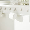 SoBuy KCR09-W Porte-Assiettes Mural avec Étagère et 7 Crochets – 11 Assiettes Ø35 cm, 64×24×71 cm, 10 kg, Blanc