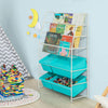SoBuy KMB07-B Bibliothèque + Coffre de Rangement Coffre à Jouets Étagère à Livres pour Enfants