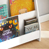 SoBuy KMB32-W Bibliothèque Montessori Enfant – 4 Compartiments pour Livres et Jouets, Blanc