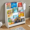 SoBuy KMB32-W Bibliothèque Montessori Enfant – 4 Compartiments pour Livres et Jouets, Blanc