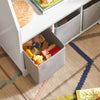 SoBuy KMB34-W Bibliothèque Étagère à Livres Étagère de Rangement Jouets pour Enfants Porte-revues avec Compartiments de Rangement et 3 Paniers 63x28x80 cm