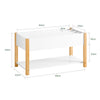 SoBuy KMB35-W Bibliothèque Enfant avec 2 Étagères, Usage Polyvalent, pour Chambre d’Enfant, Rangement Optimisé, Design Fonctionnel – L85×P42×H45 cm, Blanc