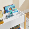 SoBuy KMB35-W Bibliothèque Enfant avec 2 Étagères, Usage Polyvalent, pour Chambre d’Enfant, Rangement Optimisé, Design Fonctionnel – L85×P42×H45 cm, Blanc