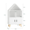 SoBuy KMB58-W Bibliothèque Enfant avec 2 Compartiments et 2 Portes, pour Chambre d’Enfant, Rangement Optimisé, Design Fonctionnel – L63×P30×H103 cm, Blanc