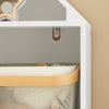 SoBuy KMB58-W Bibliothèque Enfant avec 2 Compartiments et 2 Portes, pour Chambre d’Enfant, Rangement Optimisé, Design Fonctionnel – L63×P30×H103 cm, Blanc
