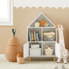 SoBuy KMB58-W Bibliothèque Enfant avec 2 Compartiments et 2 Portes, pour Chambre d’Enfant, Rangement Optimisé, Design Fonctionnel – L63×P30×H103 cm, Blanc