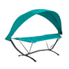 SoBuy OGS51-TB Hamac de Jardin avec Support et Pare-Soleil Bain de Soleil Transat Suspendu