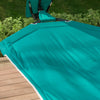 SoBuy OGS51-TB Hamac de Jardin avec Support et Pare-Soleil Bain de Soleil Transat Suspendu