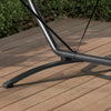 SoBuy OGS51-TB Hamac de Jardin avec Support et Pare-Soleil Bain de Soleil Transat Suspendu