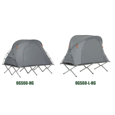SoBuy OGS60-HG Lit de Camping Pliable en Aluminium Léger, 3 en 1 avec Toit Anti-UV + Matelas Gonflable Intégré + Sac de Transport, 1 Personne