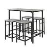 SoBuy OGT11-HG Ensemble de table haute pour salle à manger avec 4 tabourets