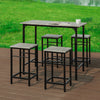 SoBuy OGT11-HG Ensemble de table haute pour salle à manger avec 4 tabourets
