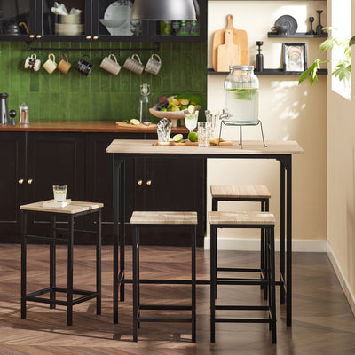 SoBuy OGT11-N Set de 1 Table + 4 Tabourets Ensemble table de bar bistrot