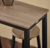 SoBuy OGT22-SCH Ensemble Table Haute et 4 Tabourets de Bar avec Repose-Pieds – L120×P40×H100 cm, Tabouret 150 kg, MDF + Acier Noir