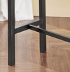 SoBuy OGT22-SCH Ensemble Table Haute et 4 Tabourets de Bar avec Repose-Pieds – L120×P40×H100 cm, Tabouret 150 kg, MDF + Acier Noir